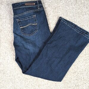 Ruff Hewn Petite Dark Wash Bootcut Jeans Women Size 14P